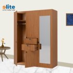 Lemari Pakaian eLite Furniture Tipe VENEZIA Walnut Wood - Image 2