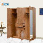 Lemari Pakaian eLite Furniture Tipe VENEZIA Walnut Wood