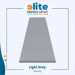 Papan UPVC 50x200 Light Grey Glossy – Lebar Premium dengan Kilau Elegan - Image 2