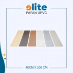 Papan UPVC 40x200 Ash Grey Glossy – Kilau Modern dengan Nuansa Netral