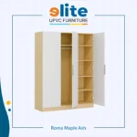Lemari Roma Maple Ash – Lemari UPVC Premium dengan Nuansa Kayu Alami