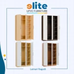 Lemari Napoli Mocha Teak – Lemari UPVC 3 Pintu dengan Nuansa Kayu Hangat - Image 2