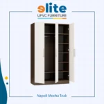 Lemari Napoli Mocha Teak – Lemari UPVC 3 Pintu dengan Nuansa Kayu Hangat