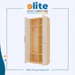 Lemari Milan Hanger Maple Ash – Lemari UPVC Vertikal dengan Nuansa Kayu Alami