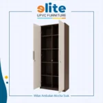 Lemari Milan Ambalan Mocha Teak – Lemari UPVC dengan Nuansa Kayu Hangat