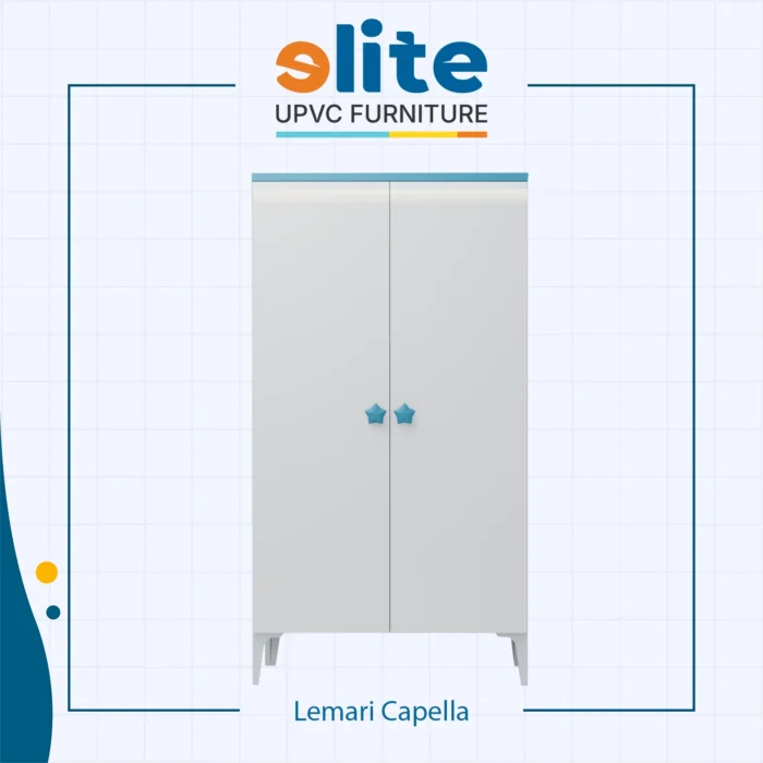 Lemari Capella Blue Teal – Lemari UPVC Compact dengan Sentuhan Warna Modern - Image 2
