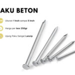 Paku Beton 250Gram 1/4Kilo - Paku Cor Baja Tembok - Concrete 1 inch - 5 inch