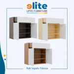 Rak Sepatu Edessa Maple Ash – Rak UPVC Minimalis dengan Nuansa Kayu Alami - Image 2