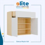 Rak Sepatu Edessa Maple Ash – Rak UPVC Minimalis dengan Nuansa Kayu Alami