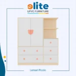 Lemari Picolo – Lemari UPVC Compact dengan Rak, Hanger & Laci - Image 2