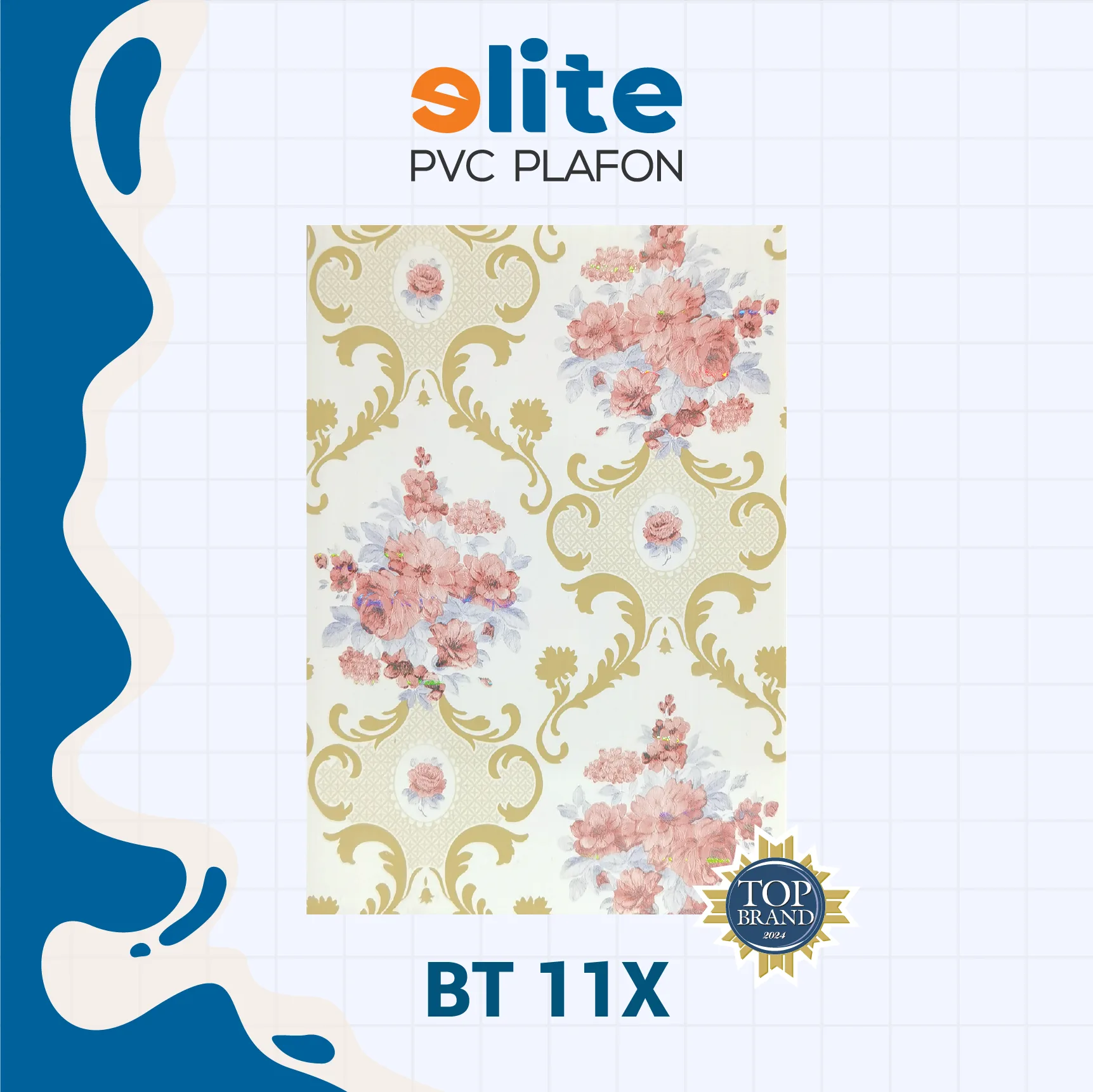 BT 11X Elite Plafon Glosy BT 11X – Plafon PVC Lebar 20 cm Panjang 4 Meter - Image 1