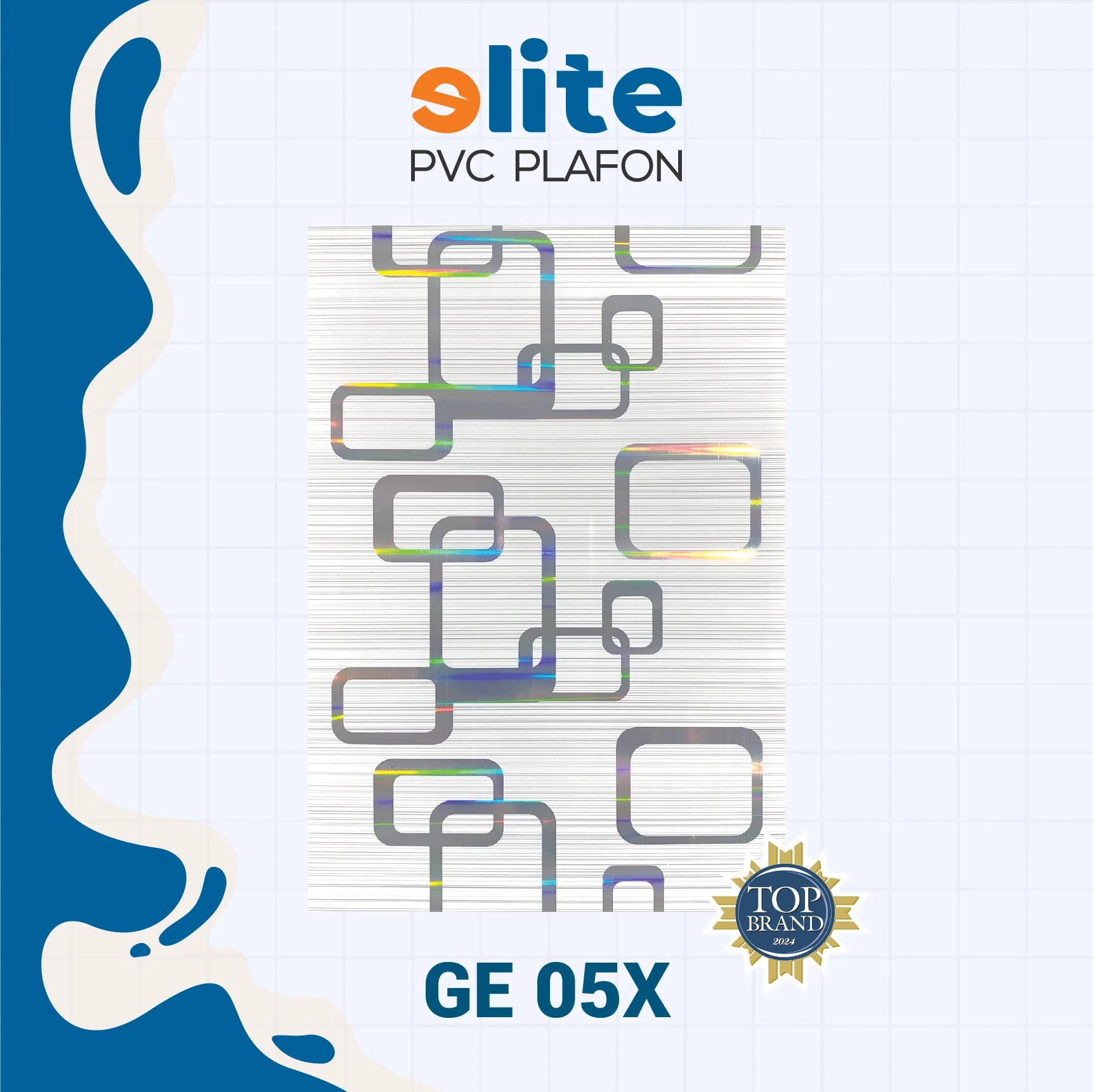 GE 05X Elite Plafon Glosy GE 05X – Plafon PVC Lebar 20 cm Panjang 4 Meter - Image 1
