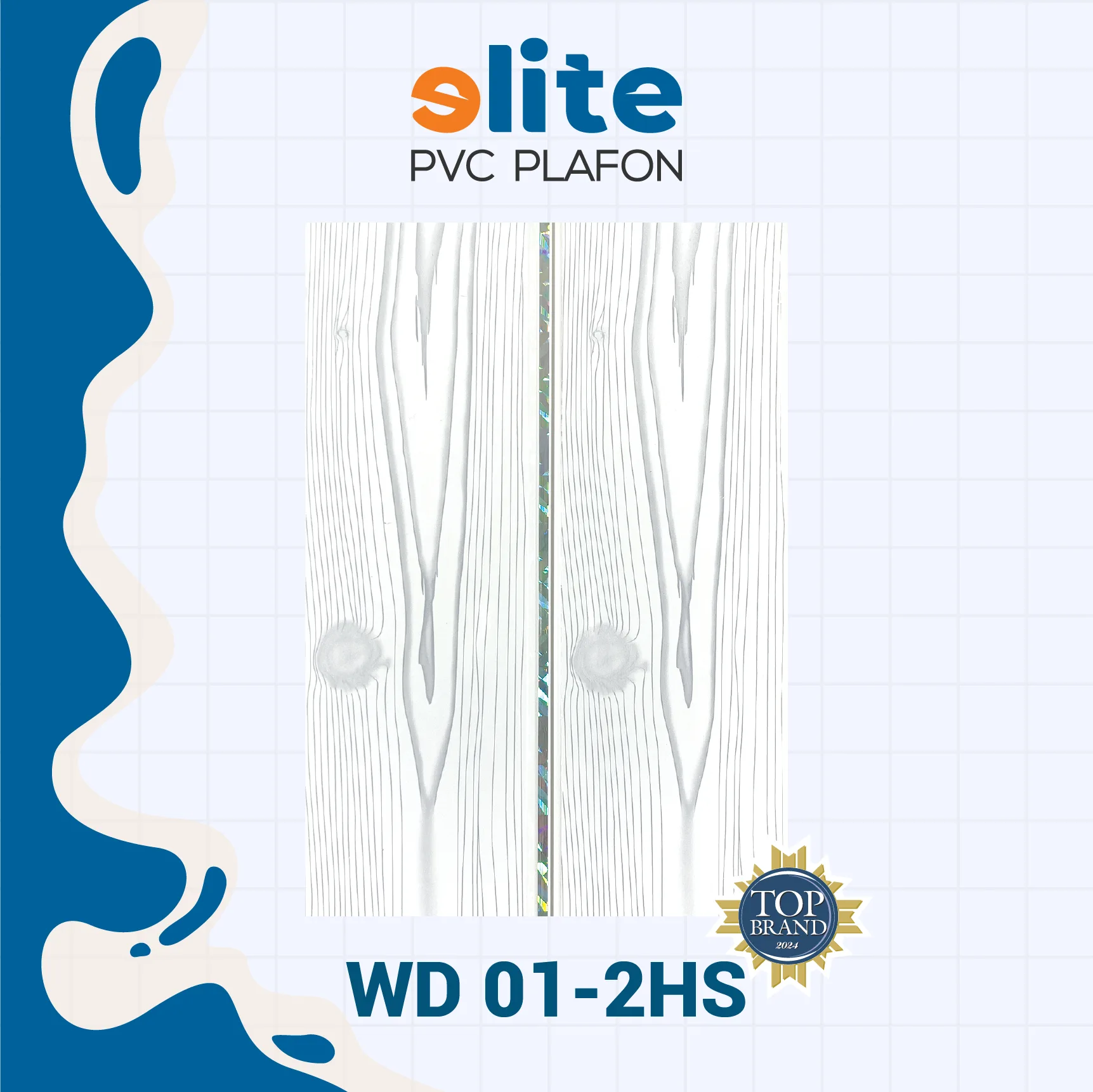 WD 01-2HS Elite Plafon Glosy WD 01-2HS – Plafon PVC Lebar 20 cm Panjang 4 Meter - Image 1