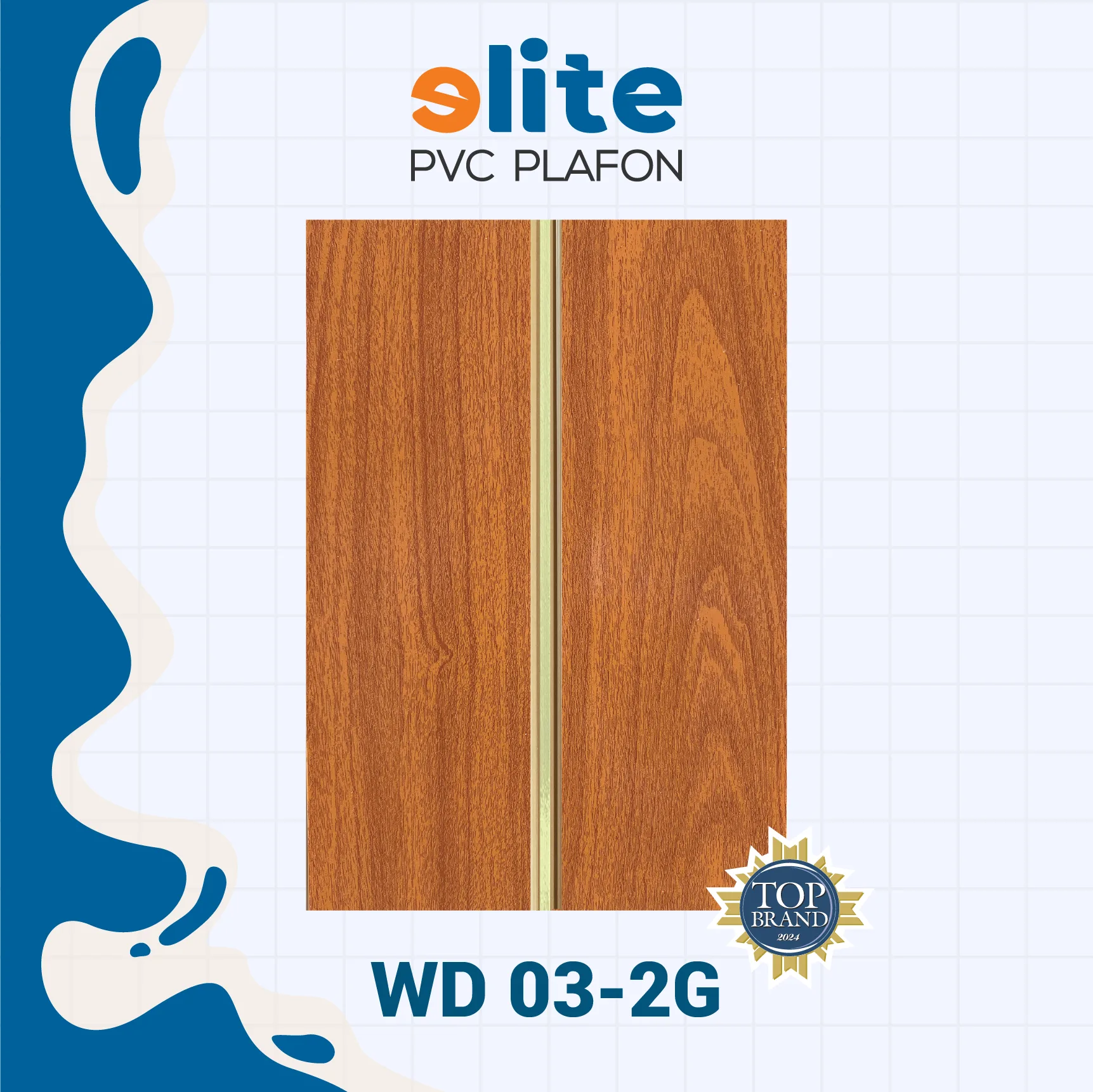 WD 03-2G Elite Plafon Glosy WD 03-2G – Plafon PVC Lebar 20 cm Panjang 4 Meter - Image 1