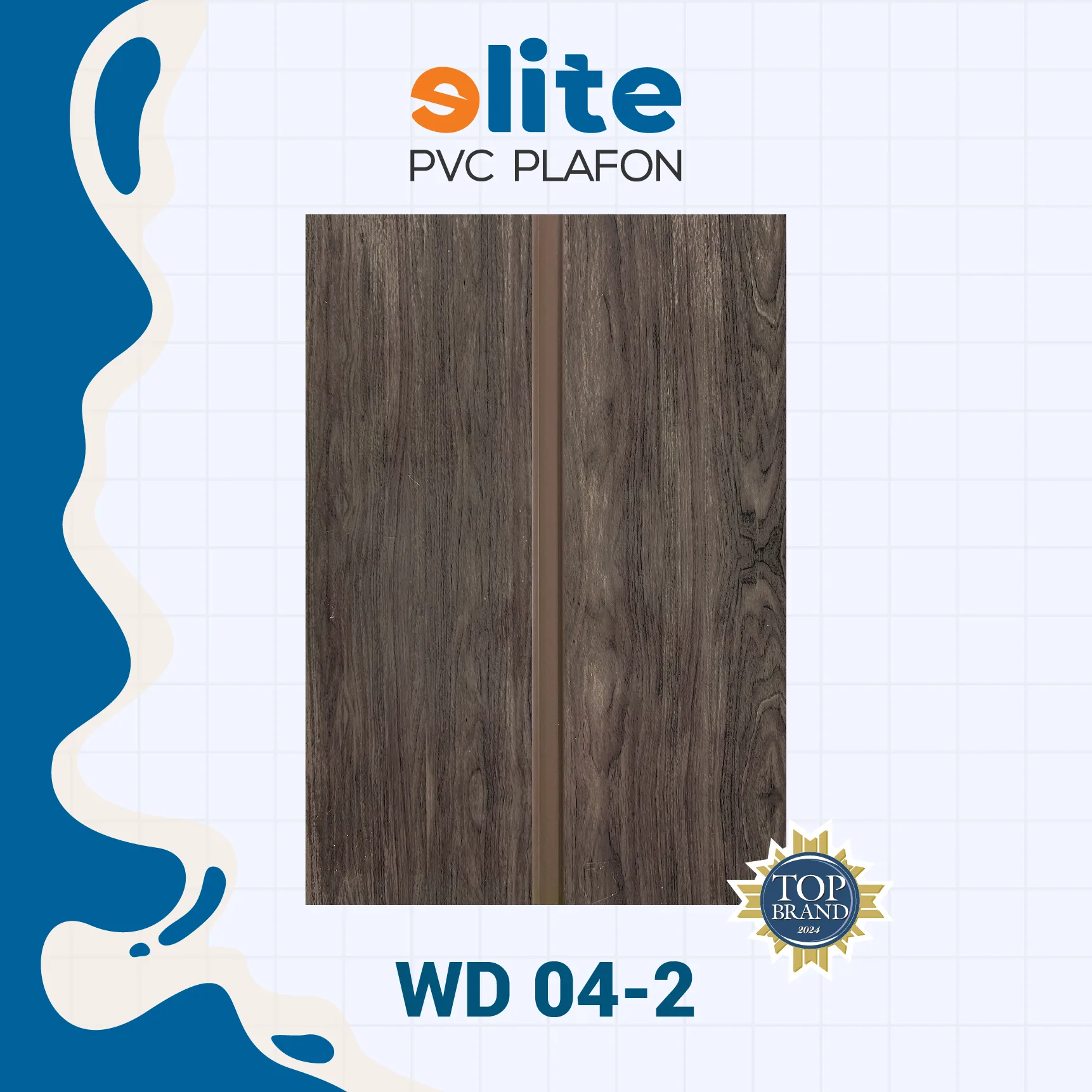 WD 04-2 Elite Plafon Glosy WD 04-2 – Plafon PVC Lebar 20 cm Panjang 4 Meter - Image 1