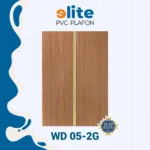 Elite Plafon Glosy WD 05-2G – Plafon PVC Lebar 20 cm Panjang 4 Meter