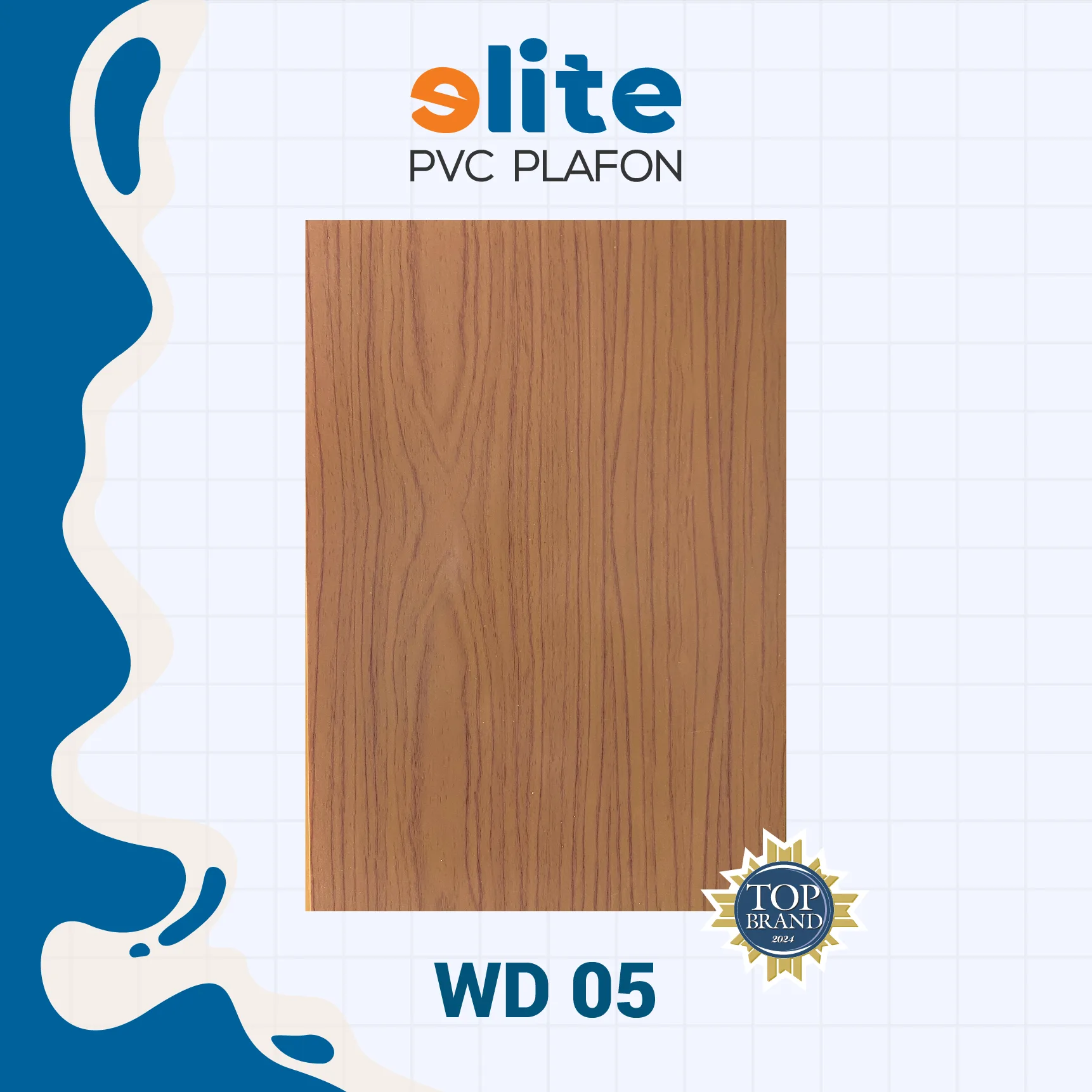 WD 05 Elite Plafon Glosy WD 05 – Plafon PVC Lebar 20 cm Panjang 4 Meter - Image 1