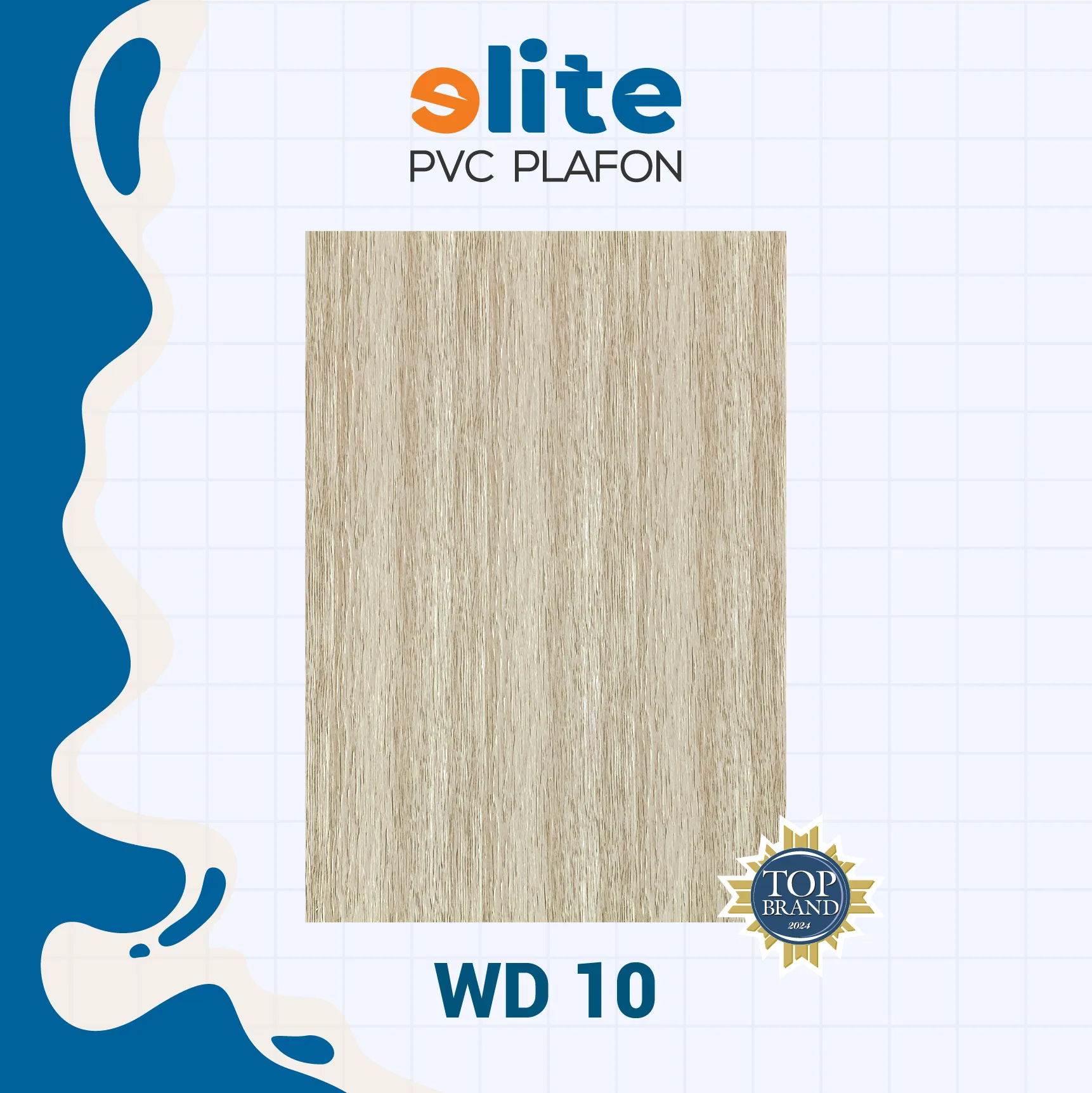 WD 10 Elite Plafon Glosy WD 10 – Plafon PVC Lebar 20 cm Panjang 4 Meter - Image 1