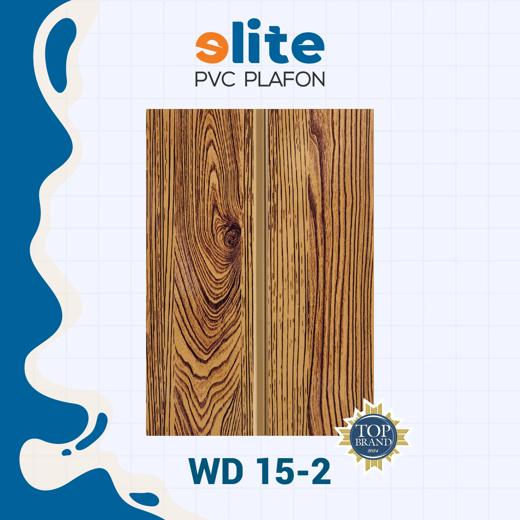 WD 15-2 Elite Plafon Glosy WD 15-2 – Plafon PVC Lebar 20 cm Panjang 4 Meter - Image 1