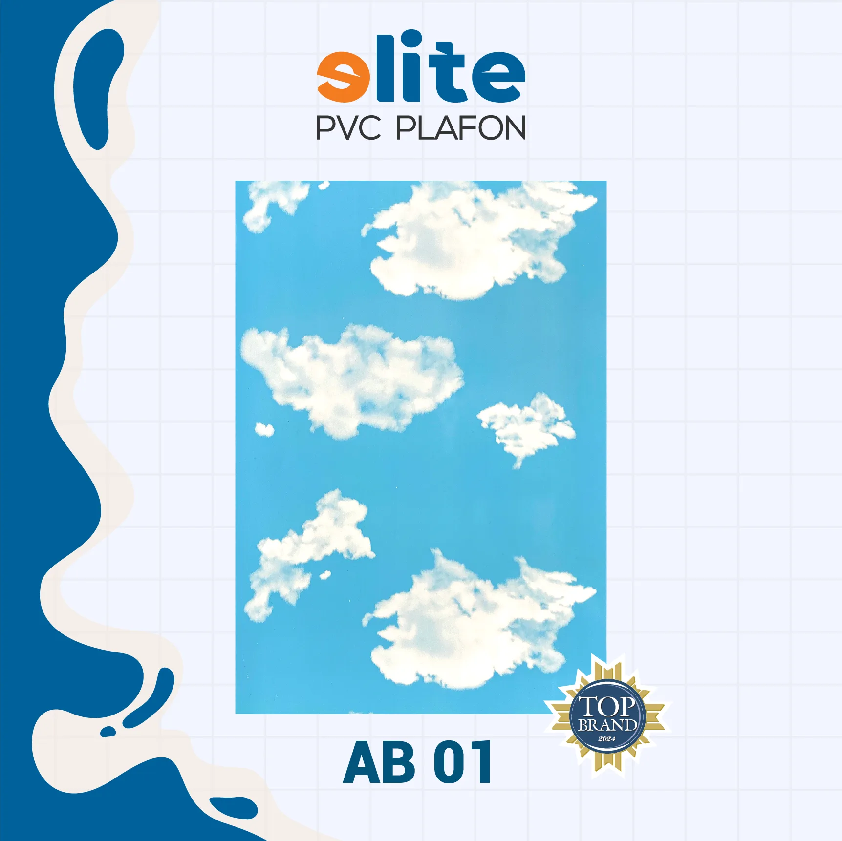 ab-01 Elite Plafon Glosy AB 01 – Plafon PVC Lebar 20 cm Panjang 4 Meter - Image 1