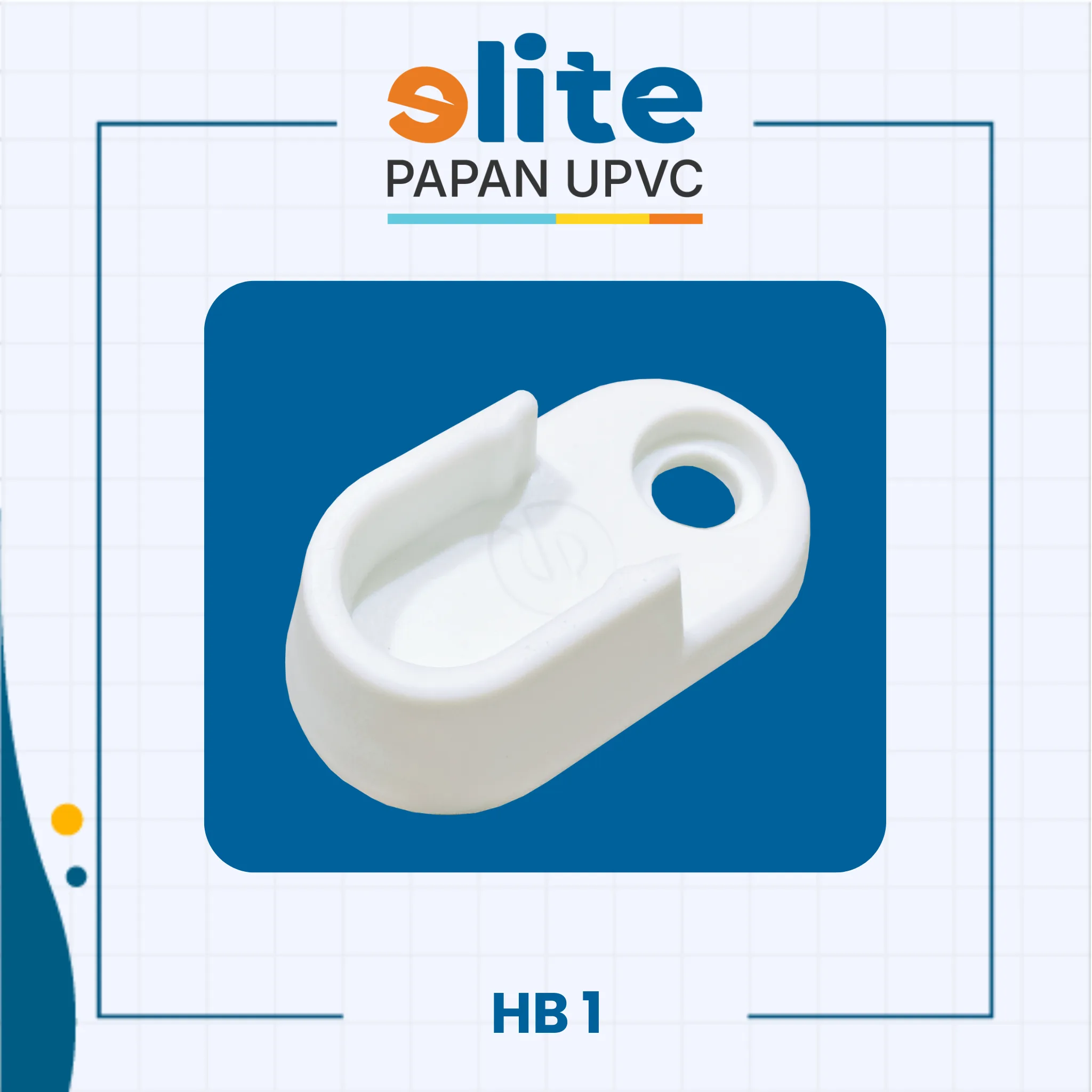 hb-01-hanger-bracket Hanger Bracket HB01 – Aksesoris Papan UPVC Presisi & Kokoh - Image 1